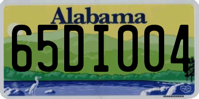 AL license plate 65DI004