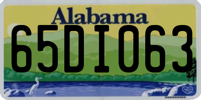 AL license plate 65DI063
