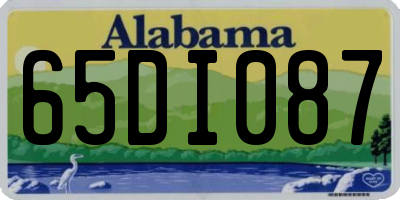 AL license plate 65DI087