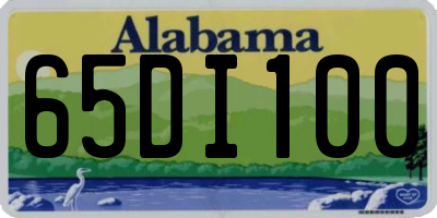 AL license plate 65DI100