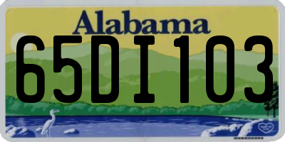 AL license plate 65DI103