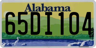 AL license plate 65DI104