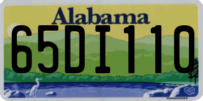 AL license plate 65DI110