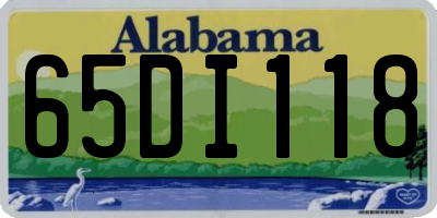 AL license plate 65DI118