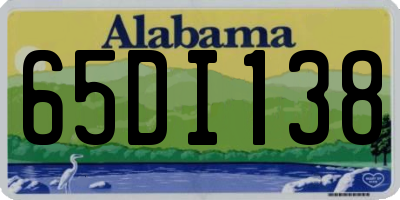 AL license plate 65DI138