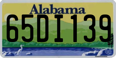 AL license plate 65DI139