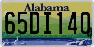 AL license plate 65DI140