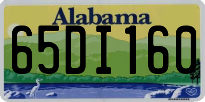 AL license plate 65DI160