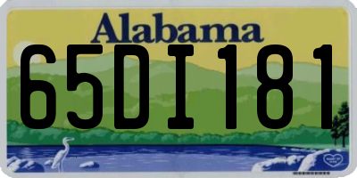 AL license plate 65DI181
