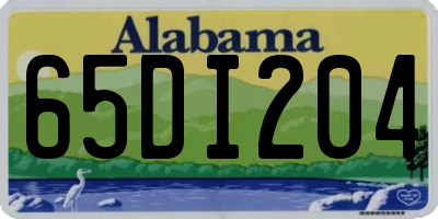 AL license plate 65DI204