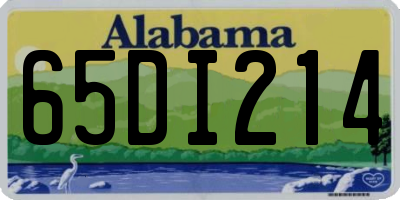 AL license plate 65DI214