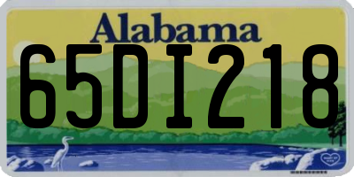 AL license plate 65DI218