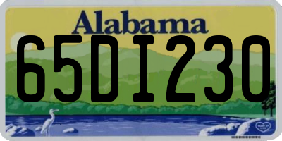 AL license plate 65DI230