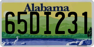 AL license plate 65DI231