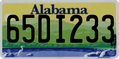 AL license plate 65DI233