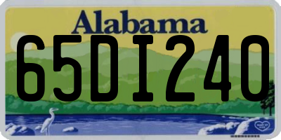 AL license plate 65DI240