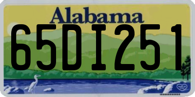 AL license plate 65DI251