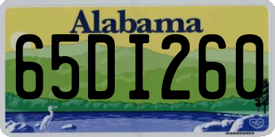 AL license plate 65DI260