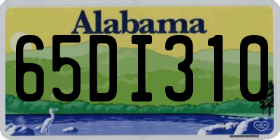 AL license plate 65DI310