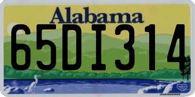 AL license plate 65DI314