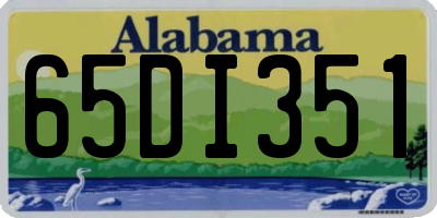 AL license plate 65DI351