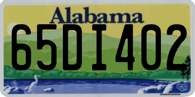 AL license plate 65DI402
