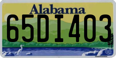 AL license plate 65DI403