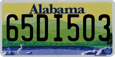 AL license plate 65DI503