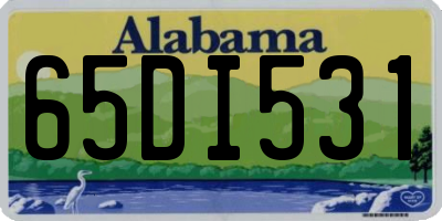 AL license plate 65DI531