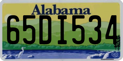 AL license plate 65DI534