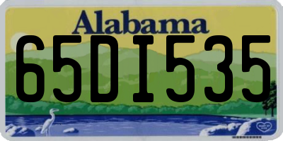 AL license plate 65DI535