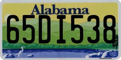 AL license plate 65DI538