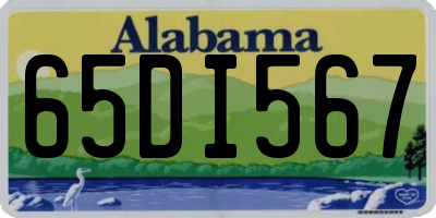 AL license plate 65DI567