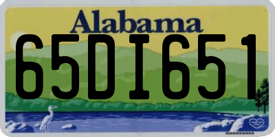AL license plate 65DI651