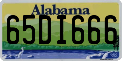 AL license plate 65DI666