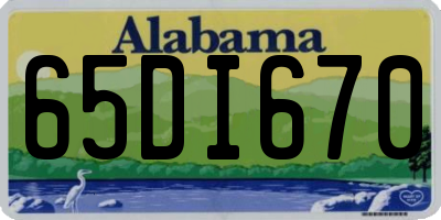 AL license plate 65DI670
