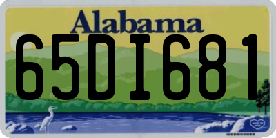 AL license plate 65DI681