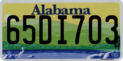 AL license plate 65DI703