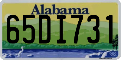 AL license plate 65DI731