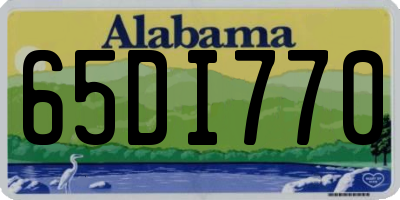 AL license plate 65DI770