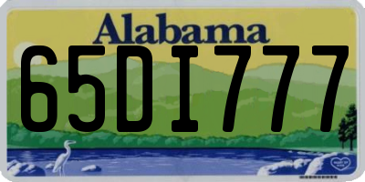 AL license plate 65DI777