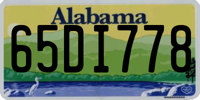 AL license plate 65DI778