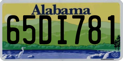 AL license plate 65DI781