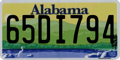 AL license plate 65DI794