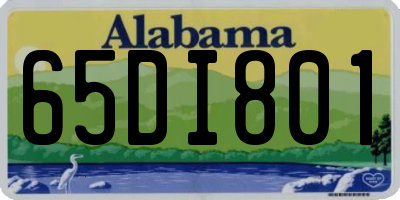 AL license plate 65DI801