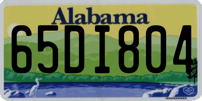 AL license plate 65DI804
