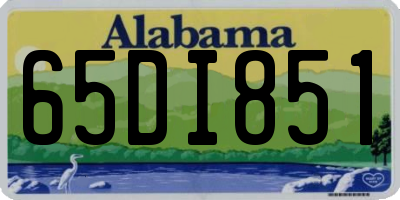 AL license plate 65DI851