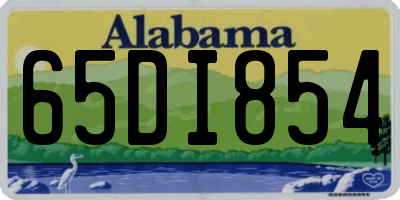AL license plate 65DI854