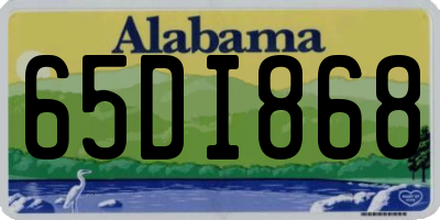 AL license plate 65DI868
