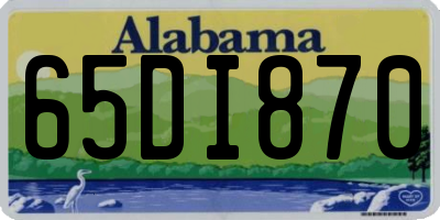 AL license plate 65DI870